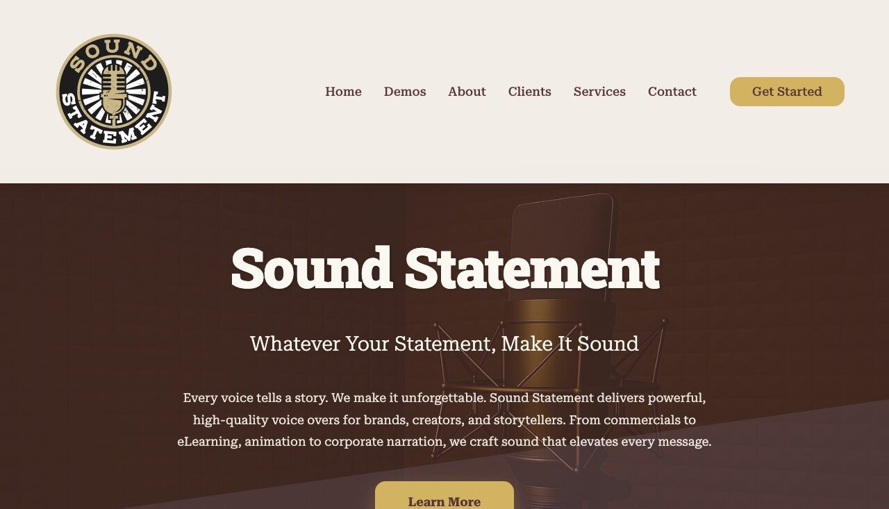 Sound Statement website
